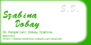 szabina dobay business card